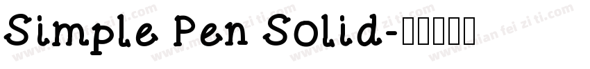 Simple Pen Solid字体转换